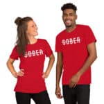 unisex staple t shirt red front 6449563497185