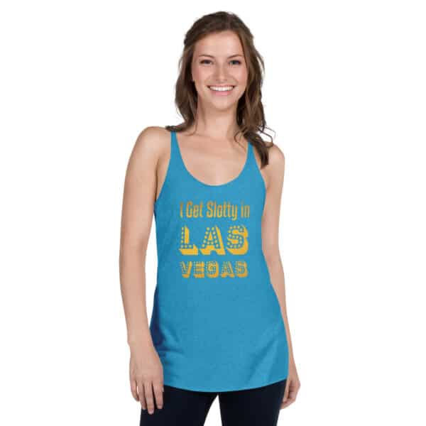 womens racerback tank top vintage turquoise front 644953766051c