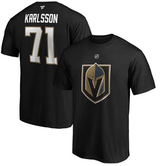 Men's Fanatics Branded William Karlsson Black Vegas Golden Knights Authentic Stack Player Name & Number T-Shirt