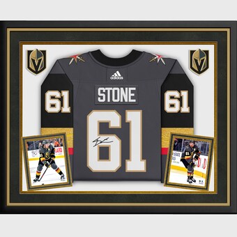 Mark Stone Vegas Golden Knights Deluxe Framed Autographed Adidas Authentic Jersey