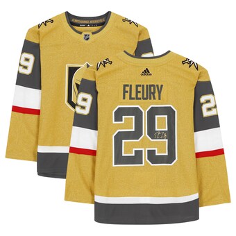 Marc-Andre Fleury Vegas Golden Knights Autographed Gold Alternate Adidas Authentic Jersey