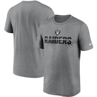 Men's Nike Heathered Charcoal Las Vegas Raiders Legend Microtype Performance T-Shirt