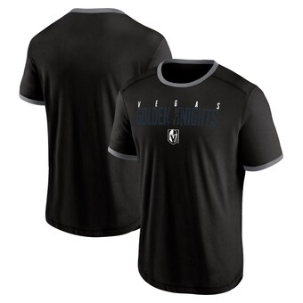 Men's Fanatics Branded Black Vegas Golden Knights Ringer T-Shirt