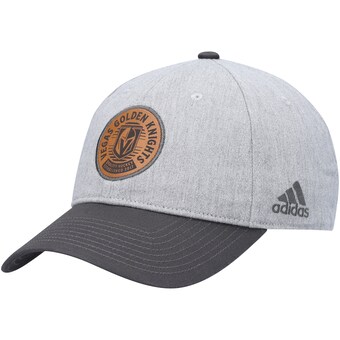 Men's adidas Gray/Black Vegas Golden Knights Slouch Adjustable Hat