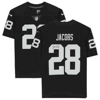 Josh Jacobs Las Vegas Raiders Autographed Black Nike Limited Game Jersey