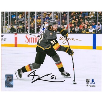 Mark Stone Vegas Golden Knights Autographed 8" x 10" Black Jersey Shooting Photograph