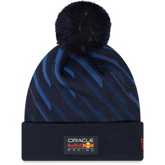 Men's New Era Navy Red Bull F1 Racing Team Cuffed Knit Hat with Pom