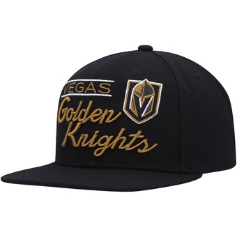Men's Mitchell & Ness Black Vegas Golden Knights Retro Lock Up Snapback Hat