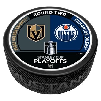 Vegas Golden Knights vs. Edmonton Oilers 2023 Stanley Cup Playoffs Second Round Matchup Puck