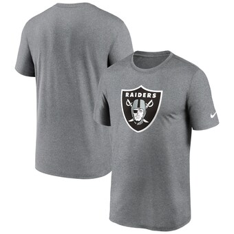 Men's Nike  Heather Charcoal Las Vegas Raiders Legend Logo Performance T-Shirt