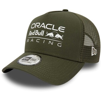 Men's New Era Olive Red Bull F1 Racing Trucker Snapback Hat