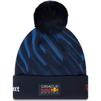 Men's New Era Max Verstappen Navy Red Bull Racing 2023 Cuffed Knit Hat with Pom