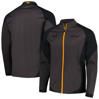 Men's Castore Charcoal McLaren F1 Team 2023 Lifestyle Softshell Raglan Full-Zip Jacket