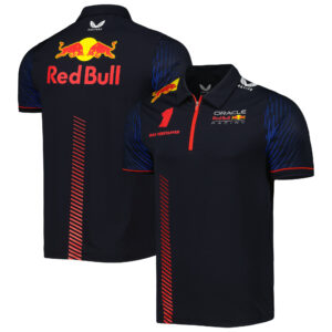 Men’s Castore Max Verstappen Navy Red Bull Racing 2023 Driver Edition Quarter-Zip Polo