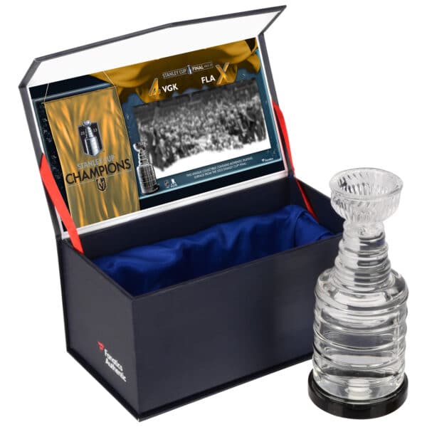 Vegas Golden Knights 2023 Stanley Cup Champions Crystal Cup Filled with Ice From the 2023 Stanley Cup Final