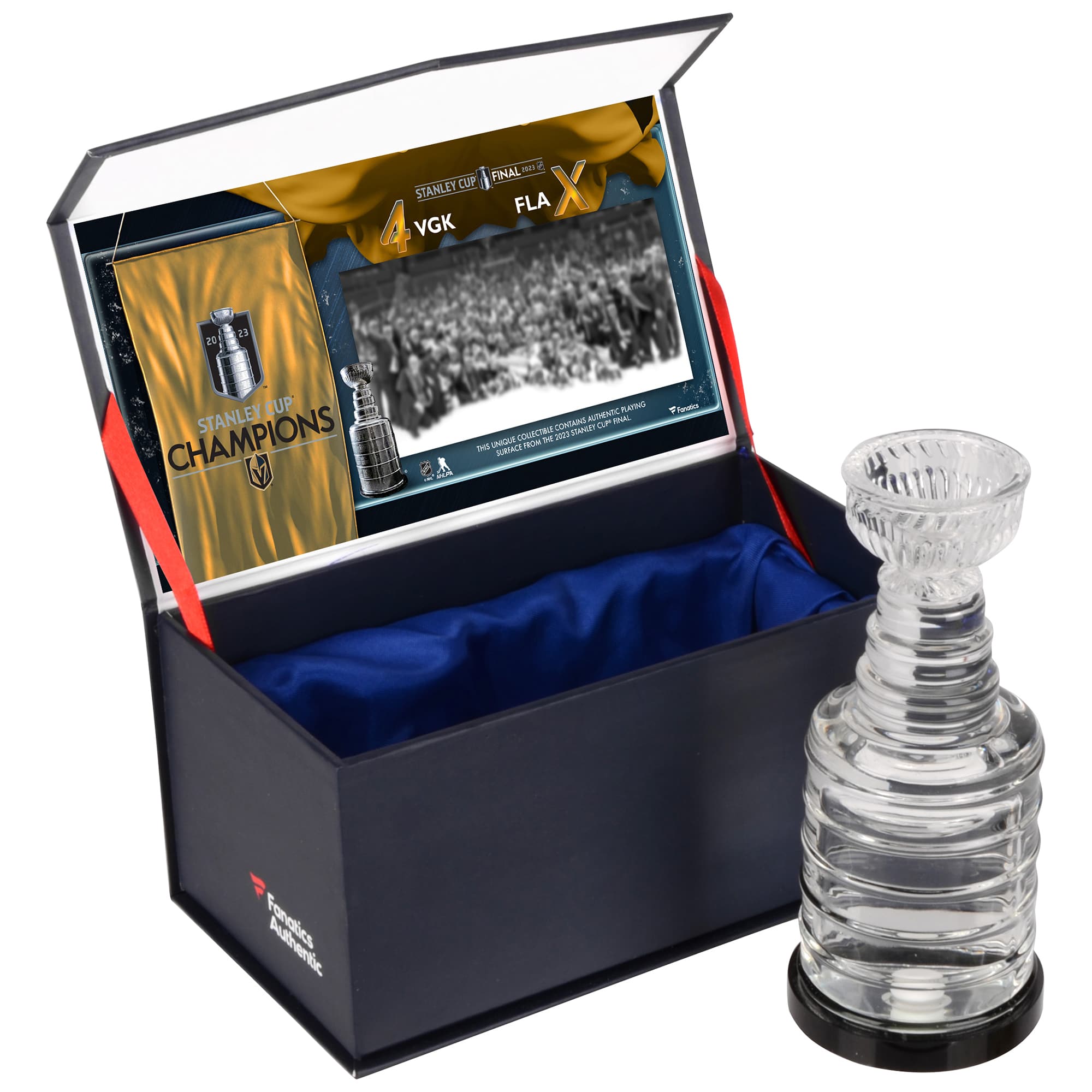 Vegas Golden Knights 2023 Stanley Cup Champions Crystal Cup – Filled with Ice From the 2023 Stanley Cup Final