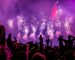 purple fireworks effect